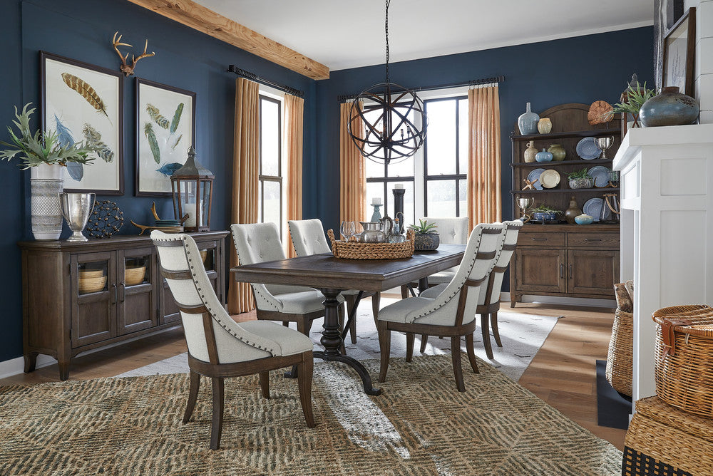 Magnussen - Roxbury Manor Homestead Brown Extendable Rectangular Dining Table With 2 Arm Chairs Bench And Buffet - D5011-20-KIT6 view 9