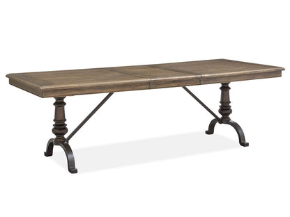Magnussen - Roxbury Manor Homestead Brown Extendable Rectangular Dining Table With 2 Benches 2 Arm Chairs And Buffet - D5011-20-KIT12 view 7