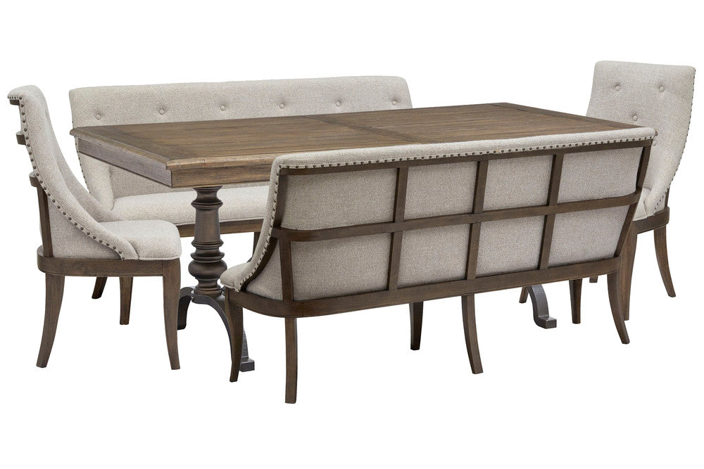 Magnussen - Roxbury Manor Homestead Brown Extendable Rectangular Dining Table With 2 Benches And 2 Arm Chairs - D5011-20-KIT11 view 1