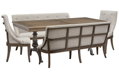 Magnussen - Roxbury Manor Homestead Brown Extendable Rectangular Dining Table With 2 Benches And 2 Arm Chairs - D5011-20-KIT11 view 1
