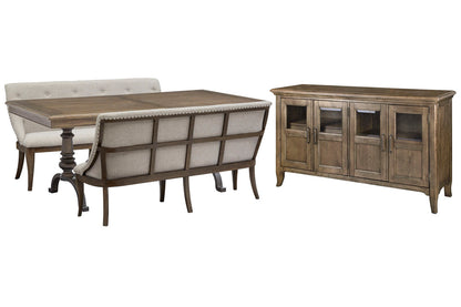 Magnussen - Roxbury Manor Homestead Brown Extendable Rectangular Dining Table With 2 Benches And Buffet - D5011-20-KIT10 view 1