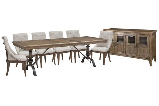 Magnussen - Roxbury Manor Homestead Brown Extendable Rectangular Dining Table With 6 Arm Chairs And Buffet - D5011-20-KIT4 view 1