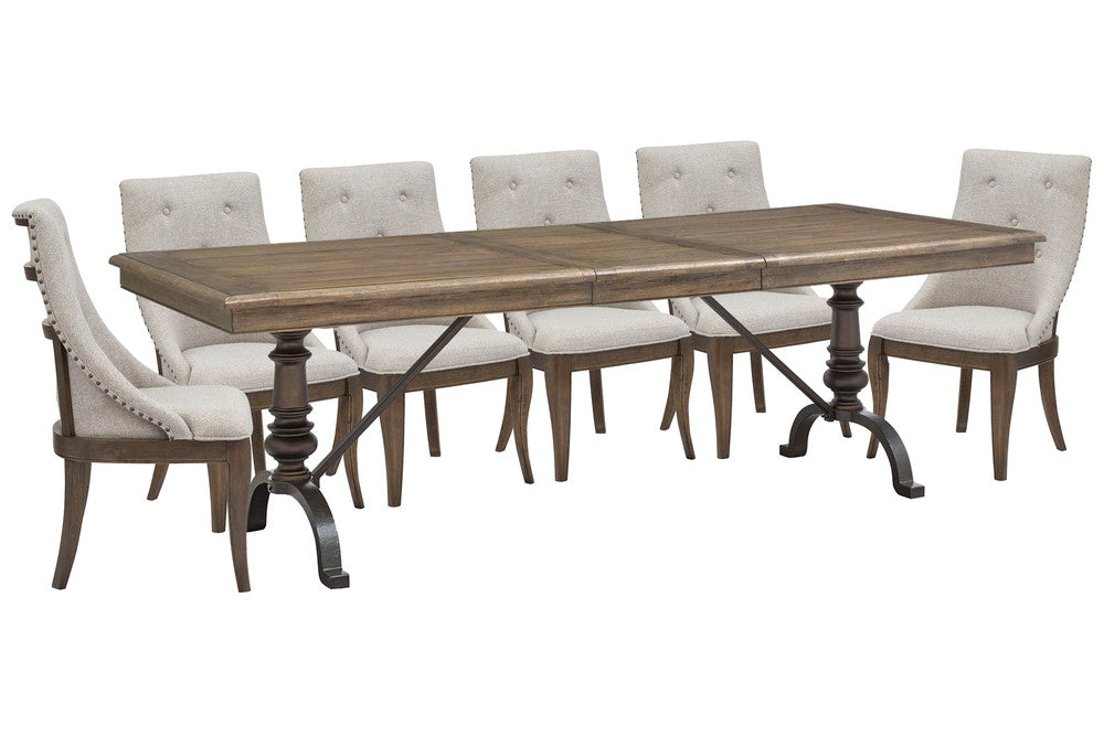 Magnussen - Roxbury Manor Homestead Brown Extendable Rectangular Dining Table With 6 Arm Chairs - D5011-20-KIT3 view 1