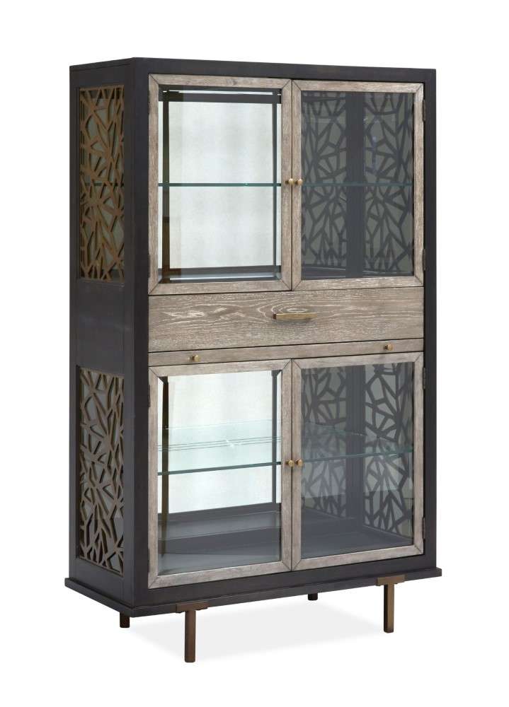 Magnussen - Ryker Display Cabinet in Nocturn Black & Coventry Grey - D5013-08 veiw 1
