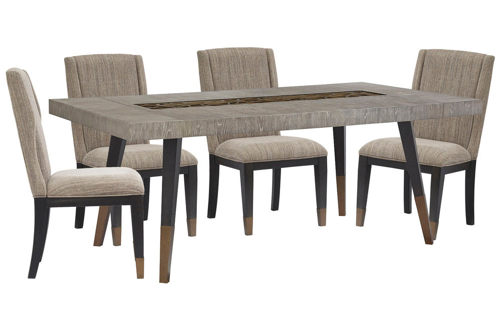 Magnussen - Ryker Nocturn Black And Coventry Grey Rectangular Dining Table With 4 Host Chairs - D5013-20-KIT1 view 1