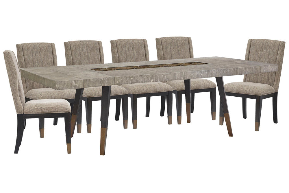 Magnussen - Ryker Nocturn Black And Coventry Grey Rectangular Dining Table With 6 Host Chairs - D5013-20-KIT4 view 1