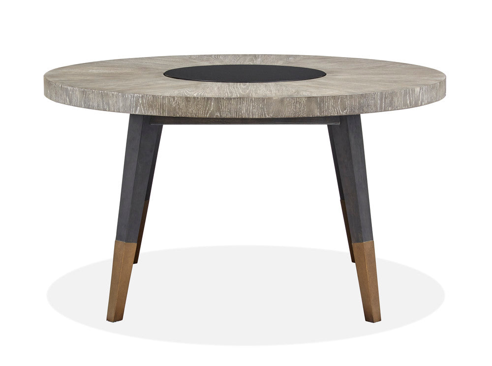 Magnussen - Ryker Nocturn Black And Coventry Grey Round Dining Table With 4 Host Chairs Server And Display Cabinet - D5013-24-KIT3 view 3