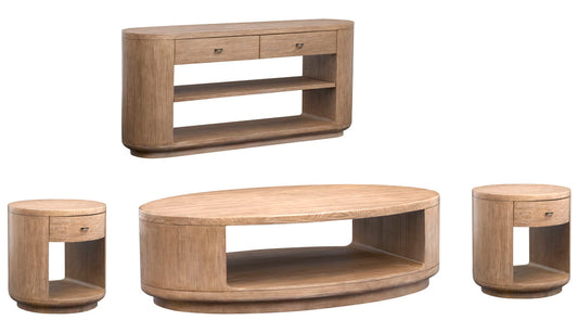 Magnussen - Sanford Chateau Brown Oval Cocktail Table With 2 End Table And Console Sofa Table - T6318-47KIT3 view 1