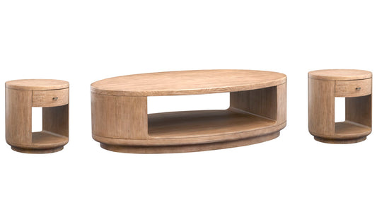 Magnussen - Sanford Chateau Brown Oval Cocktail Table With 2 End Table - T6318-47KIT2 view 1