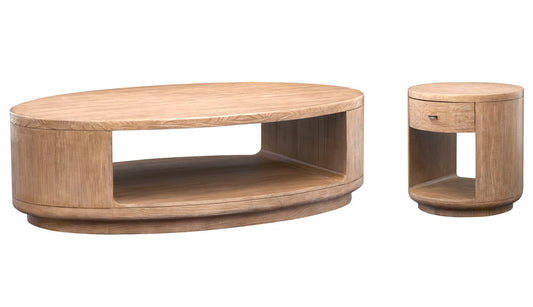 Magnussen - Sanford Chateau Brown Oval Cocktail Table With End Table - T6318-47KIT1 view 1