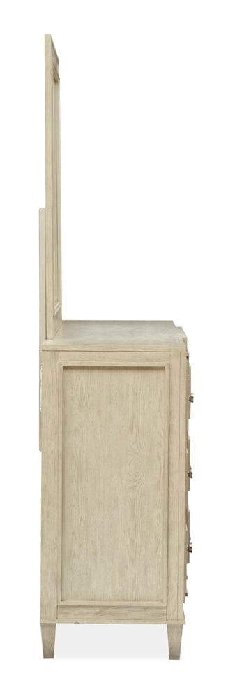 Magnussen - Sheridan Limestone Drawer Dresser With Landscape Mirror - B5671-2040 view 3