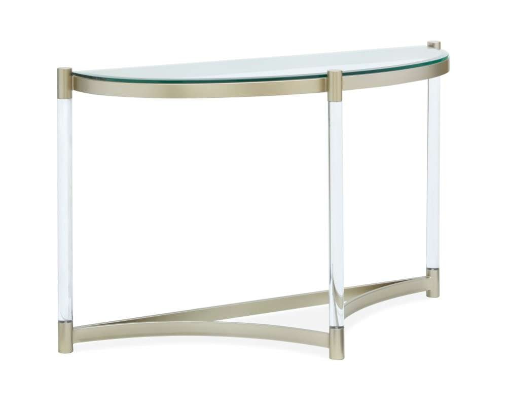 Magnussen - Silas Demilune Sofa Table in Platinum - T4984-75 veiw 1