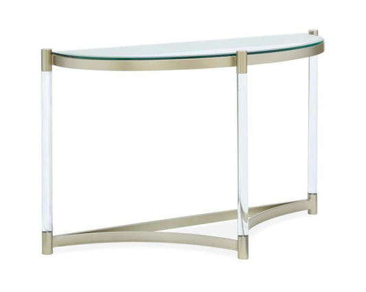 Magnussen - Silas Demilune Sofa Table in Platinum - T4984-75 veiw 1