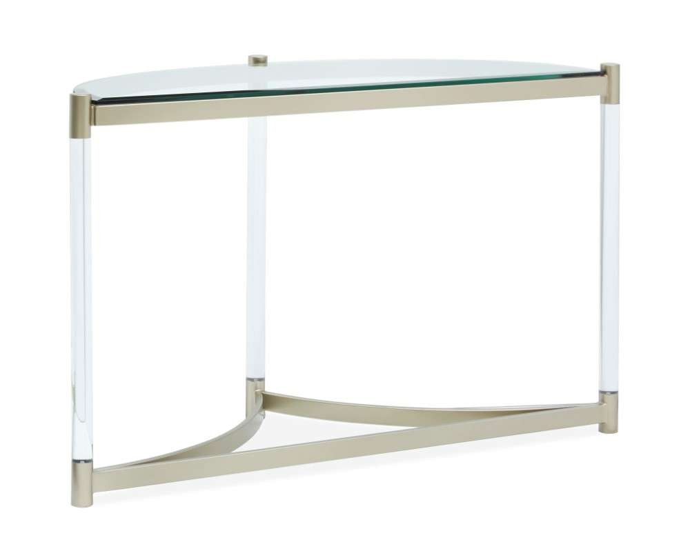 Magnussen - Silas Demilune Sofa Table in Platinum - T4984-75 veiw 3