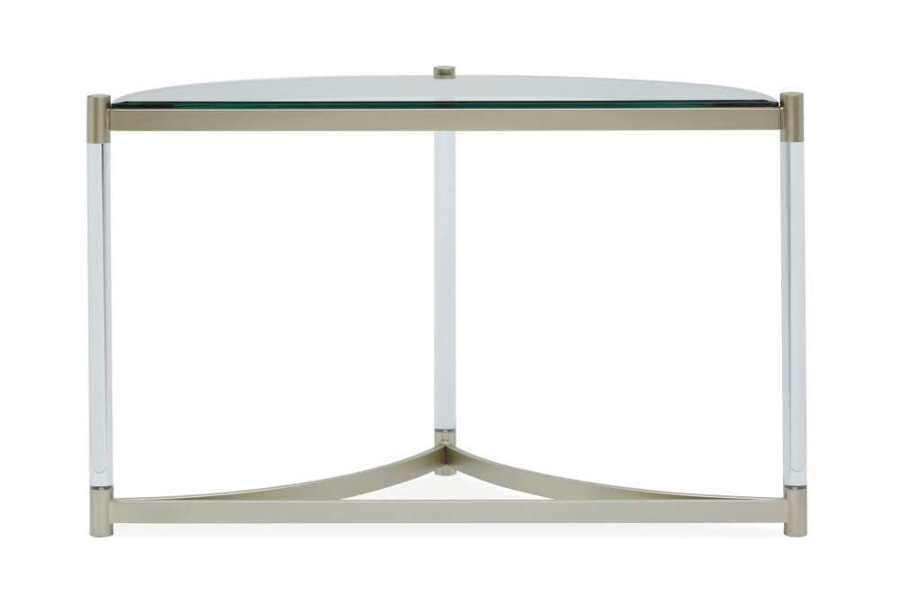 Magnussen - Silas Demilune Sofa Table in Platinum - T4984-75 veiw 4