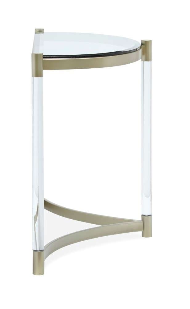 Magnussen - Silas Demilune Sofa Table in Platinum - T4984-75 veiw 5
