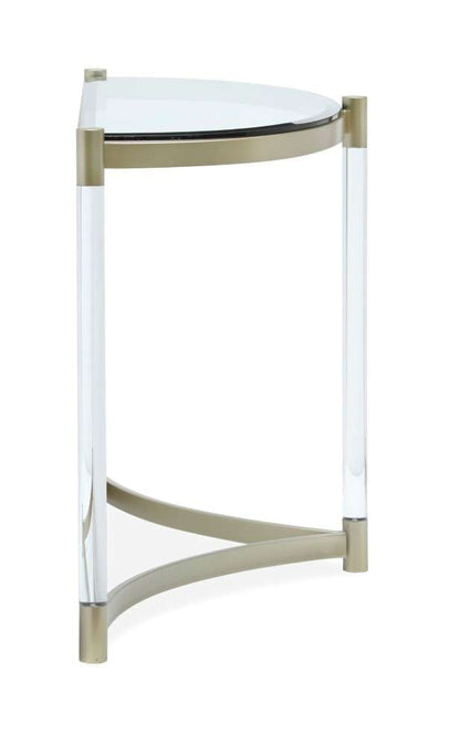 Magnussen - Silas Demilune Sofa Table in Platinum - T4984-75 veiw 5