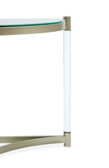 Magnussen - Silas Demilune Sofa Table in Platinum - T4984-75 veiw 7