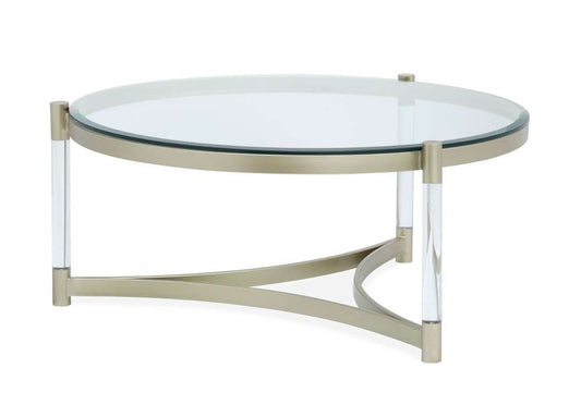 Magnussen - Silas Round Cocktail Table in Platinum - T4984-45 veiw 1
