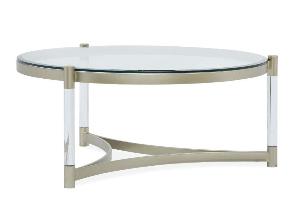 Magnussen - Silas Round Cocktail Table in Platinum - T4984-45 veiw 3