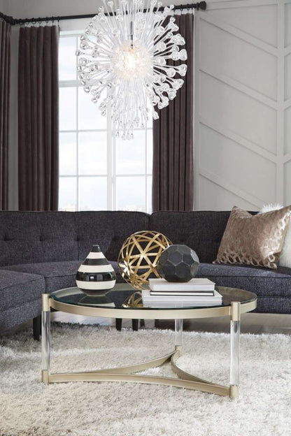 Magnussen - Silas Round Cocktail Table in Platinum - T4984-45 veiw 8