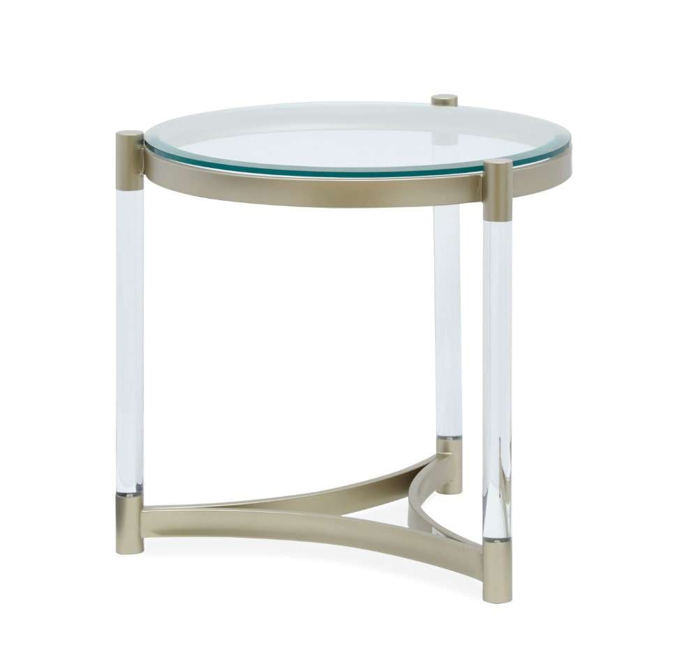 Magnussen - Silas Round End Table in Platinum - T4984-05 veiw 1