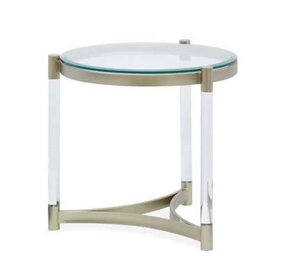 Magnussen - Silas Round End Table in Platinum - T4984-05 veiw 1