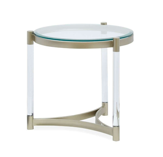 Magnussen - Silas Round End Table in Platinum - T4984-05 veiw 1