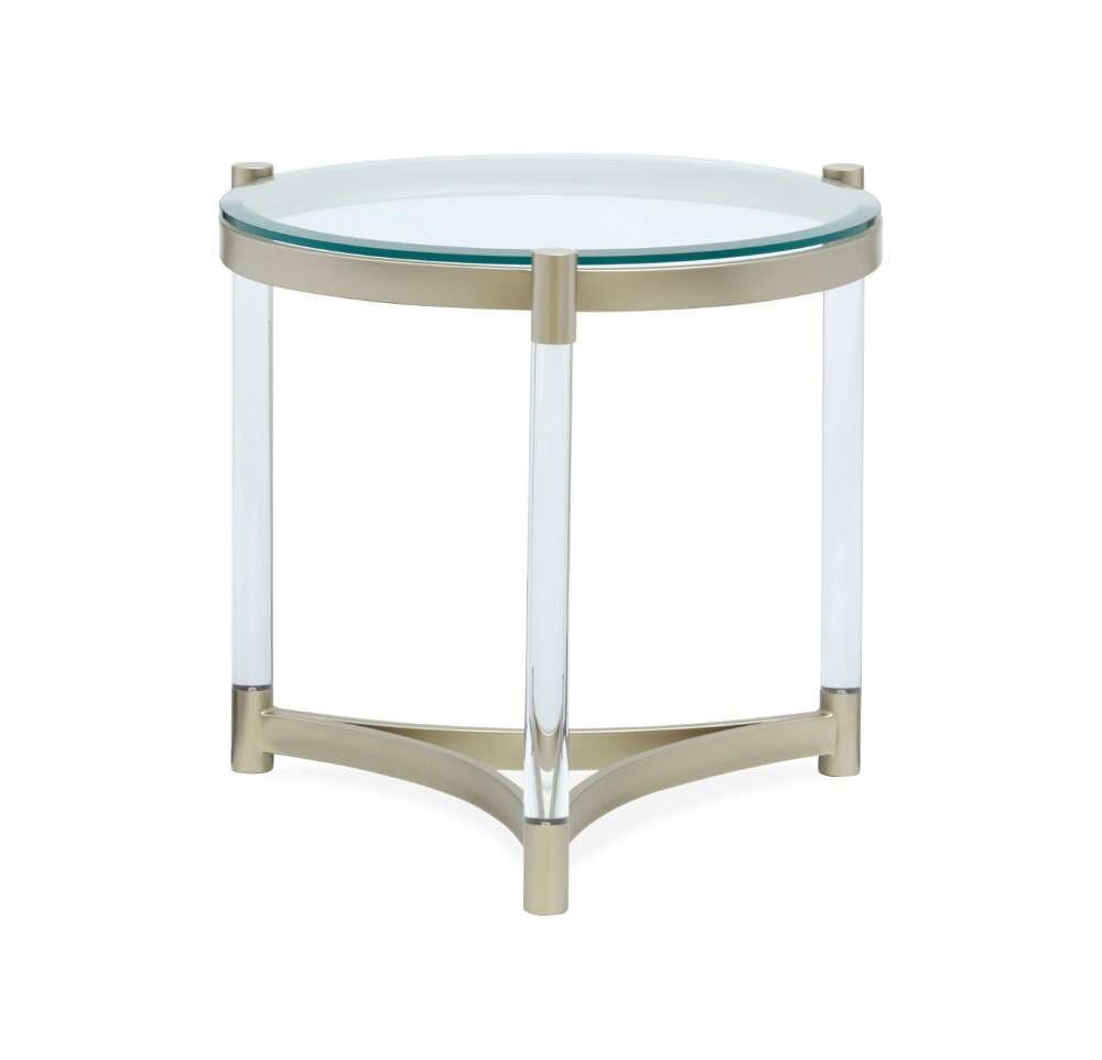 Magnussen - Silas Round End Table in Platinum - T4984-05 veiw 2