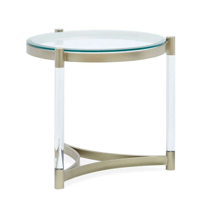 Magnussen - Silas Round End Table in Platinum - T4984-05 veiw 3