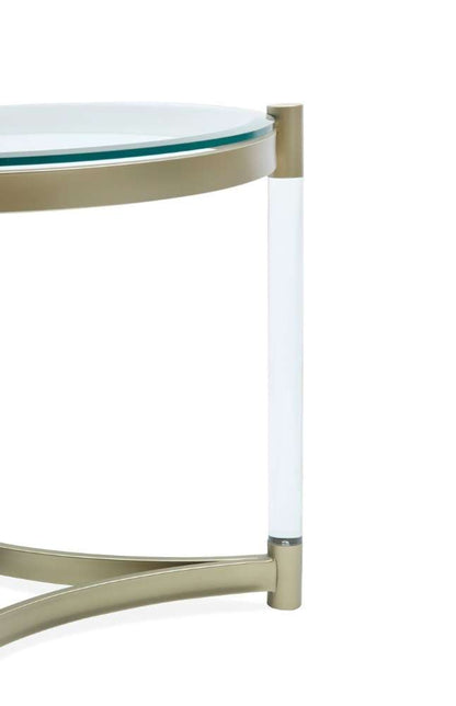 Magnussen - Silas Round End Table in Platinum - T4984-05 veiw 5