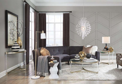 Magnussen - Silas Round End Table in Platinum - T4984-05 veiw 7