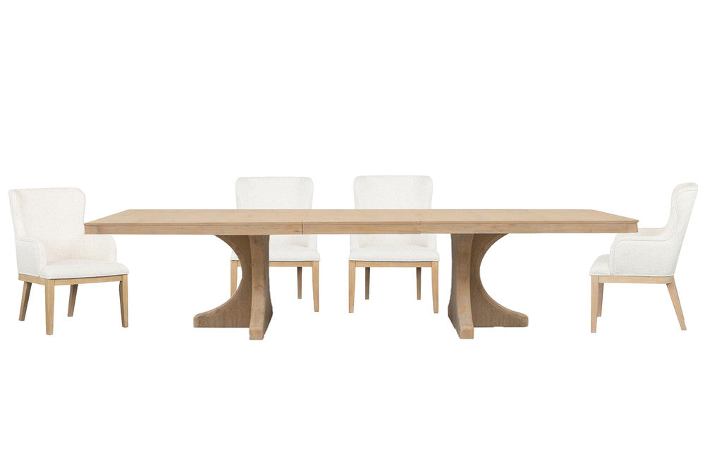 Magnussen - Somerset Butternut Extendable Trestle Dining Table With 4 Arm Chairs - D5684-21-KIT11 view 1