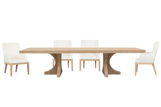 Magnussen - Somerset Butternut Extendable Trestle Dining Table With 4 Arm Chairs - D5684-21-KIT11 view 1