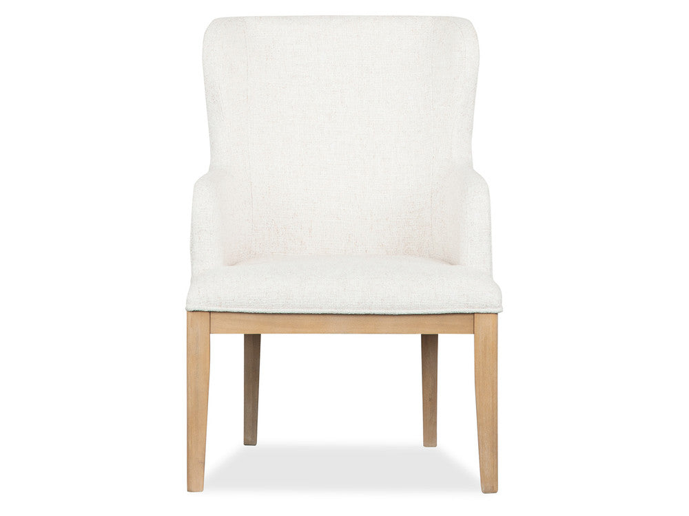 Magnussen - Somerset Butternut Extendable Trestle Dining Table With 4 Arm Chairs Sideboard And Curio - D5684-21-KIT14 view 6