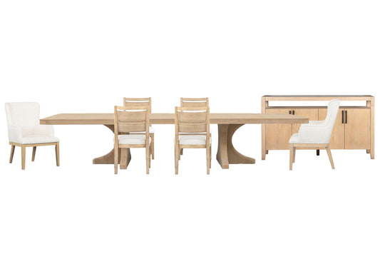 Magnussen - Somerset Butternut Extendable Trestle Dining Table With 4 Side Chairs 2 Arm Chairs And Sideboard - D5684-21-KIT27 view 1