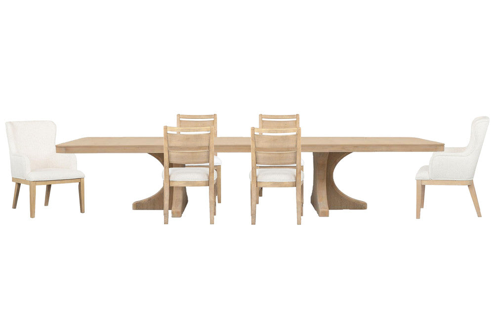 Magnussen - Somerset Butternut Extendable Trestle Dining Table With 4 Side Chairs And 2 Arm Chairs - D5684-21-KIT26 view 1
