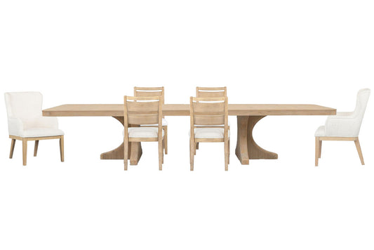 Magnussen - Somerset Butternut Extendable Trestle Dining Table With 4 Side Chairs And 2 Arm Chairs - D5684-21-KIT26 view 1