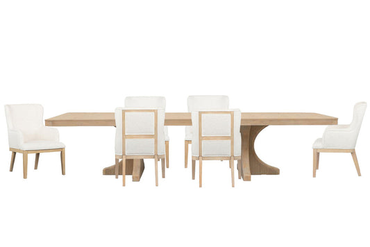 Magnussen - Somerset Butternut Extendable Trestle Dining Table With 6 Arm Chairs - D5684-21-KIT16 view 1