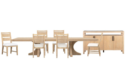 Magnussen - Somerset Butternut Extendable Trestle Dining Table With 6 Side Chairs And Sideboard - D5684-21-KIT7 view 1