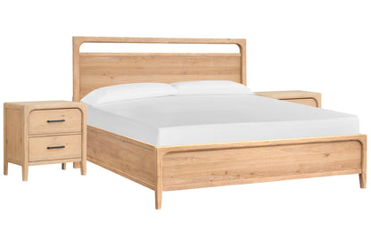 Magnussen - Somerset Butternut King Panel Bed With 2 Nightstands - B5684-64-KIT2 view 1