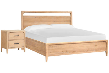 Magnussen - Somerset Butternut King Panel Bed With Nightstand - B5684-64-KIT1 view 1