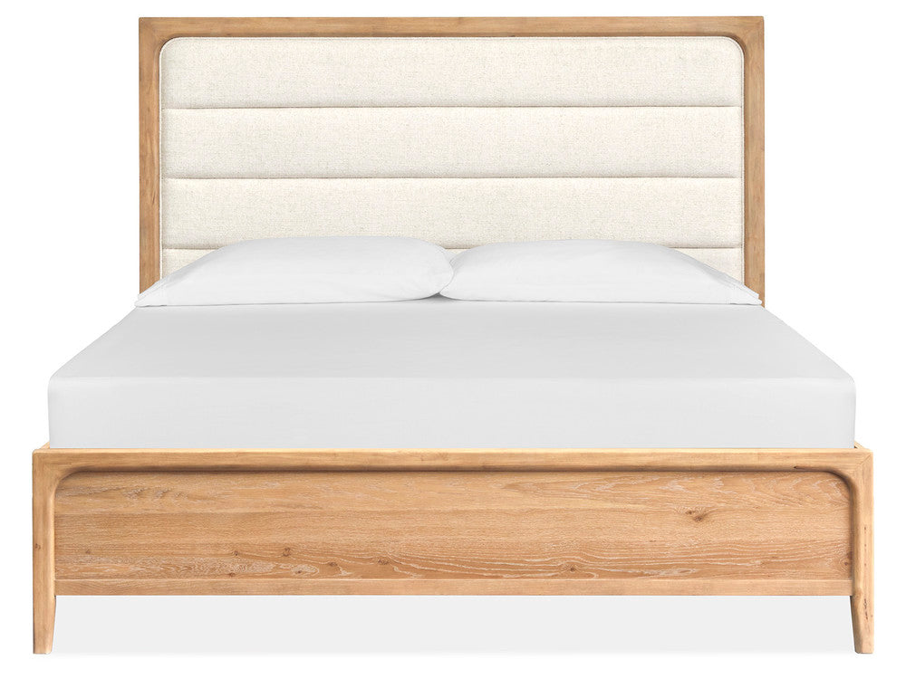 Magnussen - Somerset Butternut Queen Upholstered Panel Bed With Nightstand - B5684-55-KIT1 view 3