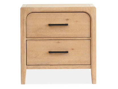 Magnussen - Somerset Butternut Queen Upholstered Panel Bed With Nightstand - B5684-55-KIT1 view 6