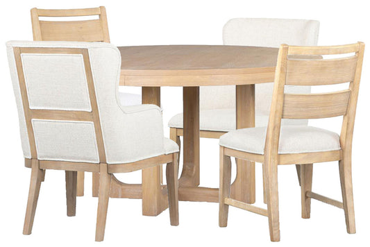 Magnussen - Somerset Butternut Round Dining Table With 2 Side Chairs And 2 Arm Chairs - D5684-22-KIT11 view 1