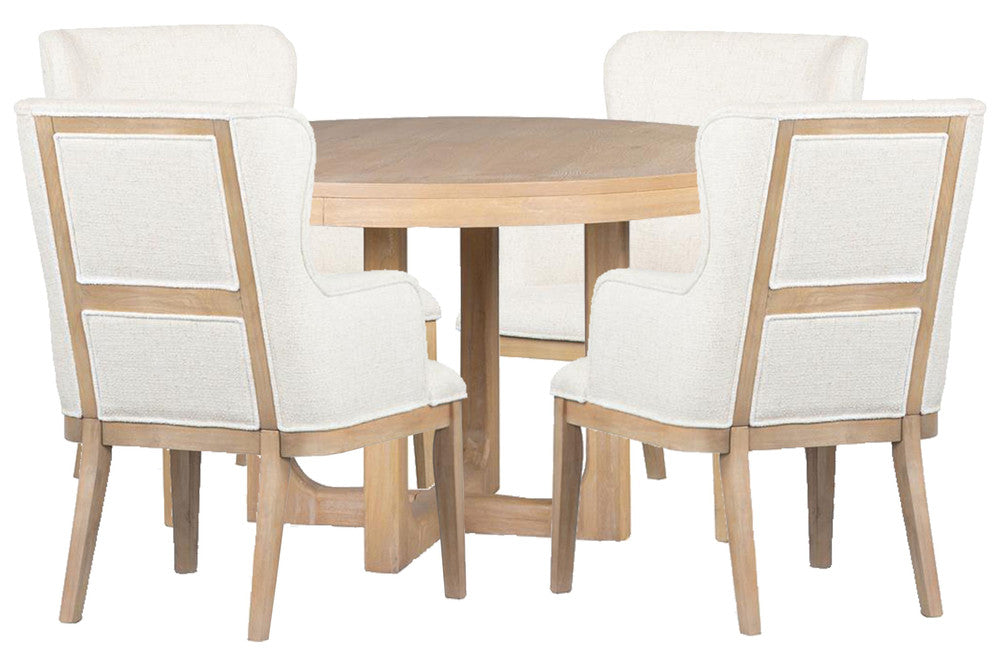 Magnussen - Somerset Butternut Round Dining Table With 4 Arm Chairs - D5684-22-KIT6 view 1