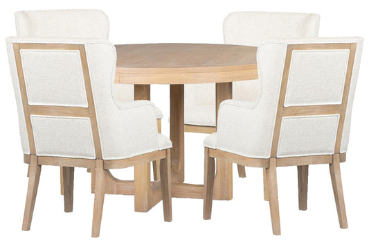 Magnussen - Somerset Butternut Round Dining Table With 4 Arm Chairs - D5684-22-KIT6 view 1
