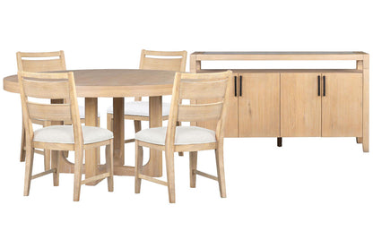 Magnussen - Somerset Butternut Round Dining Table With 4 Side Chairs And Sideboard - D5684-22-KIT2 view 1