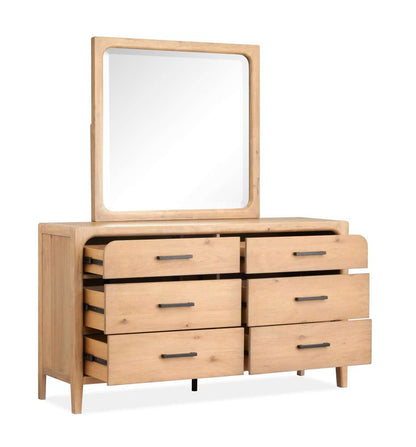 Magnussen - Somerset Double Drawer Dresser with Landscape Mirror - B5684-2240 veiw 3