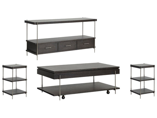 Magnussen - Spencer Dark Briarsmoke Lift Top Storage Cocktail Table With 2 Accent Table And Sofa Table - T5897-50KIT3 view 1